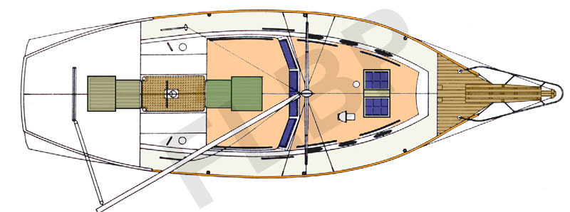 Roberts Spray 36 Poop Stern deck layout