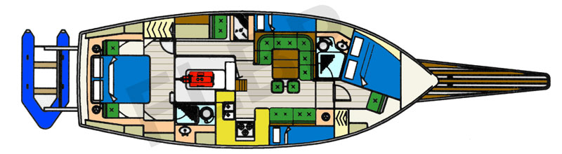 Roberts Centennial Spray 38 accommodation layout