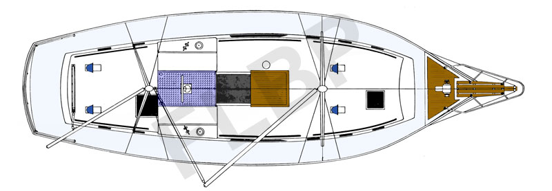 Roberts Spray 38 - deck layout