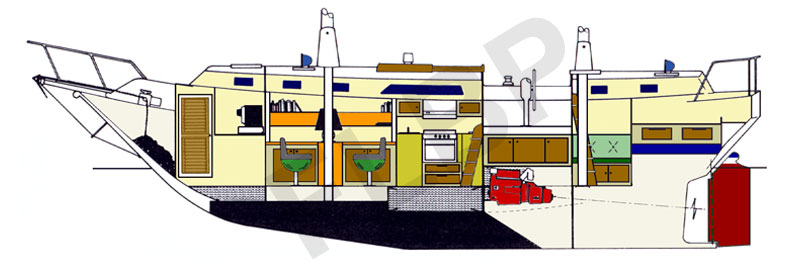 Roberts Spray 38 - starboard layout