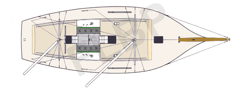 Roberts Spray 40 -Version A layout deck view 