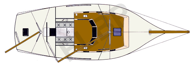 Roberts Spray 40 Version C - layout deck view 