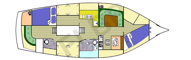 Roberts Spray 40 Version C - layout interior view 