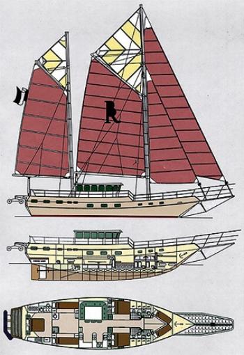 Roberts Spray 60 - sail plan and layout 